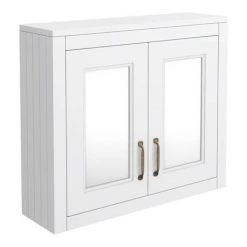 Chatsworth 690mm White 2-Door Mirror Cabinet -Victorian Plumbing Shop MCABWHT d2 460