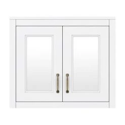 Chatsworth 690mm White 2-Door Mirror Cabinet -Victorian Plumbing Shop MCABWHT d4 460
