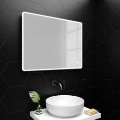 Toreno 800 x 600mm Landscape LED Illuminated Bluetooth Mirror inc. Touch Sensor 2 Toreno 800 x 600mm Landscape LED Illuminated Bluetooth Mirror inc. Touch Sensor -Victorian Plumbing Shop MIR012 detail2 460
