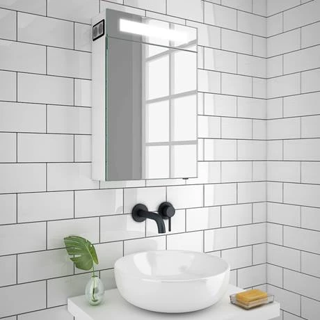 MIR016_d4_460.jpg Toreno 400x600mm LED Illuminated Mirror Cabinet inc. Bluetooth, Infrared Sensor & Shaving Port - MIR016 -Victorian Plumbing Shop MIR016 d4 460