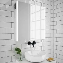 Toreno 700x650mm LED Illuminated 2-Door Bluetooth Mirror Cabinet with Motion Sensor, Shaving Socket & Anti-Fog - MIR018 3 Toreno 700x650mm LED Illuminated 2-Door Bluetooth Mirror Cabinet with Motion Sensor, Shaving Socket & Anti-Fog - MIR018 -Victorian Plumbing Shop MIR018 d4 460