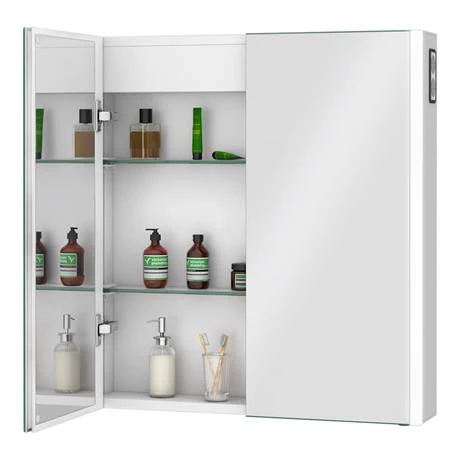 MIR018_detail1_460.jpg Toreno 700x650mm LED Illuminated 2-Door Bluetooth Mirror Cabinet with Motion Sensor, Shaving Socket & Anti-Fog - MIR018 -Victorian Plumbing Shop MIR018 detail1 460