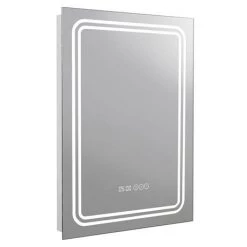 Toreno 500x700mm LED Illuminated Mirror inc. Anti-Fog, Digital Clock & Touch Sensor - MIR020 -Victorian Plumbing Shop MIR020 D2 460