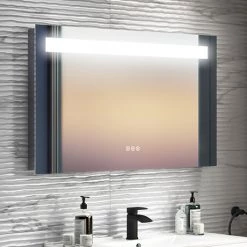 Toreno 1000 x 600mm Landscape LED Back-lit Bluetooth Mirror incl. Touch Sensor + Anti-Fog