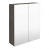 Brooklyn 600mm Grey Avola Bathroom Mirror Cabinet - 2 Door