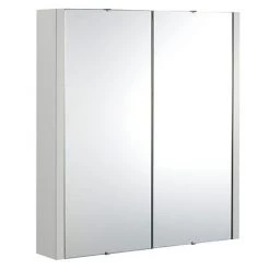 Toreno Light Grey 600mm 2-Door Mirror Cabinet
