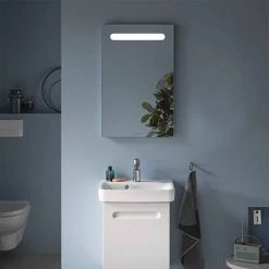 Duravit No.1 450 x 700mm Illuminated LED Mirror - N17950000000000 -Victorian Plumbing Shop N17950000000000 D2 460