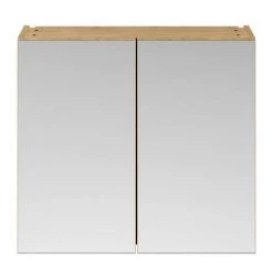 Brooklyn 800mm Natural Oak Bathroom Mirror Cabinet - 2 Door 2 Brooklyn 800mm Natural Oak Bathroom Mirror Cabinet - 2 Door -Victorian Plumbing Shop OFF319 d2 460