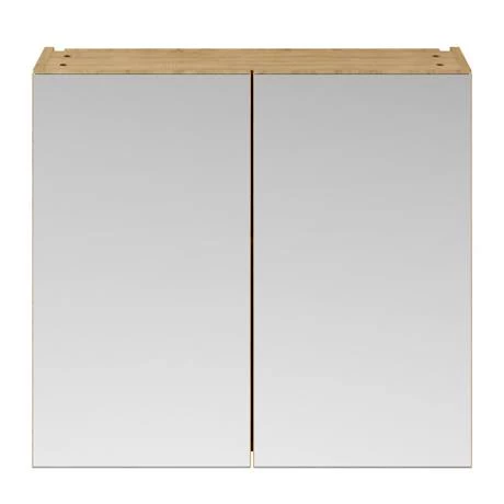 OFF319_d2_460.jpg Brooklyn 800mm Natural Oak Bathroom Mirror Cabinet - 2 Door -Victorian Plumbing Shop OFF319 d2 460