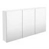 Hudson Reed 1350mm White Gloss 3 Door Mirror Cabinet - QUA009 -Victorian Plumbing Shop QUA009 np