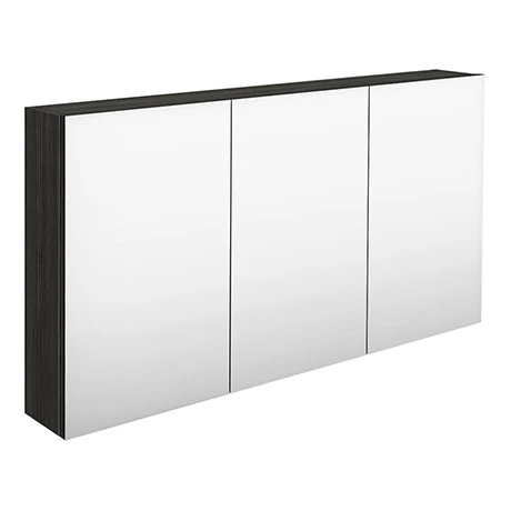QUA011_np.jpg Hudson Reed 1350mm Hacienda Black 3 Door Mirror Cabinet - QUA011 -Victorian Plumbing Shop QUA011 np