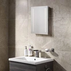 Sensio Sienna 390 x 500mm LED Mirror with Demister Pad & Shaving Socket - SE30556C0 -Victorian Plumbing Shop SE30556C0 D1 460