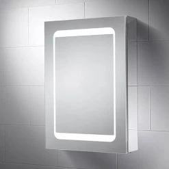 Sensio Belle Dual-Lit LED Mirror Cabinet with Demister Pad & Shaving Socket - SE30796C0