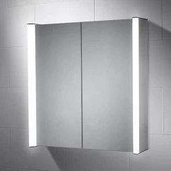 Sensio Aspen Diffused Double LED Mirror Cabinet with Shaving Socket - SE30816C0
