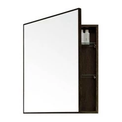 550mm Slimline Mirror Cabinet Dark Oak
