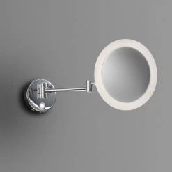 Venice Chrome Round 3x Magnifying LED Cosmetic Mirror 2 Venice Chrome Round 3x Magnifying LED Cosmetic Mirror -Victorian Plumbing Shop VNCMRND D2 460