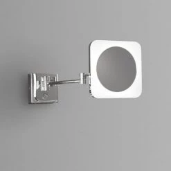 Venice Chrome Square 3x Magnifying LED Cosmetic Mirror -Victorian Plumbing Shop VNCMSQU D3 460