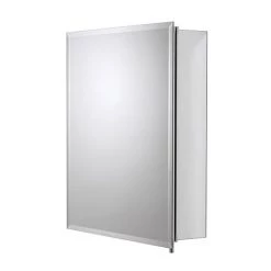 Croydex Winster Single Door Aluminium Mirror Cabinet with FlexiFix - WC101169