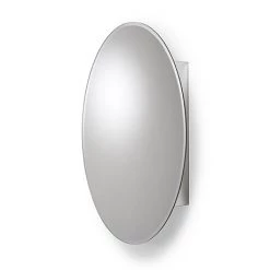 Croydex Orwell Single Door Oval Mirror Cabinet with FlexiFix - WC101569