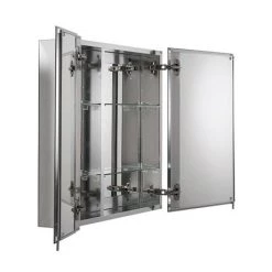 Croydex Newton Double Door Bi-View Mirror Cabinet with FlexiFix - WC102069 -Victorian Plumbing Shop WC102069 D3 460