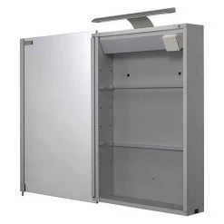 Croydex Madison Hang N Lock Single Door Illuminated Mirror Cabinet with Shaver Socket 700 x 500mm - WC147369E -Victorian Plumbing Shop WC147369E D3N 460