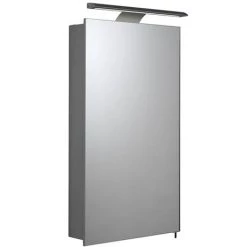 Croydex Jefferson Hang N Lock Single Door Illuminated Mirror Cabinet with Shaver Socket 700 x 400mm - WC147769E -Victorian Plumbing Shop WC147769E ai2 460