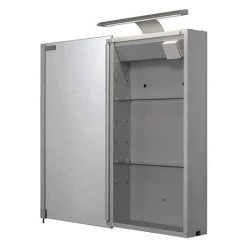 Croydex Jefferson Hang N Lock Single Door Illuminated Mirror Cabinet with Shaver Socket 700 x 400mm - WC147769E -Victorian Plumbing Shop WC147769E D3N 460