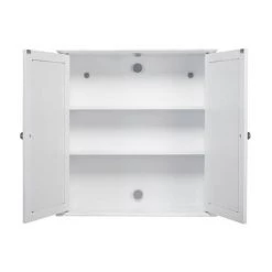 Croydex Ashby White Wooden Double Door Mirror Cabinet with FlexiFix - WC280022 -Victorian Plumbing Shop WC280022 D3 460