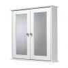 Croydex Ashby White Wooden Double Door Mirror Cabinet with FlexiFix - WC280022 -Victorian Plumbing Shop WC280022 P