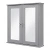 Croydex Ashby Grey Wooden Double Door Mirror Cabinet with FlexiFix - WC280031 -Victorian Plumbing Shop WC280031 P