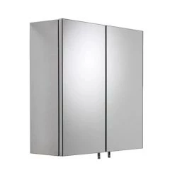 Croydex Avon Double Door Stainless Steel Mirror Cabinet - WC866105