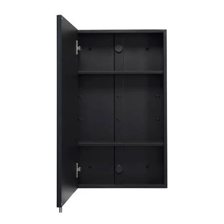 WC930021_D2_460.jpg Croydex Dawley Matt Black 400mm Single Door Mirror Cabinet - WC930021 -Victorian Plumbing Shop WC930021 D2 460