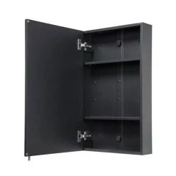 Croydex Dawley Matt Black 400mm Single Door Mirror Cabinet - WC930021 5 Croydex Dawley Matt Black 400mm Single Door Mirror Cabinet - WC930021 -Victorian Plumbing Shop WC930021 D5 460