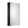 Croydex Dawley Matt Black 400mm Single Door Mirror Cabinet - WC930021