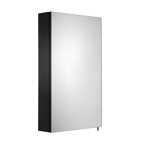 WC930021_P.jpg Croydex Dawley Matt Black 400mm Single Door Mirror Cabinet - WC930021 -Victorian Plumbing Shop WC930021 P
