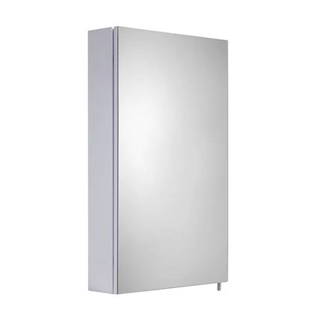 WC940005_D3_460.jpg Croydex Finchley Stainless Steel Single Door Mirror Cabinet with FlexiFix - WC940005 -Victorian Plumbing Shop WC940005 D3 460