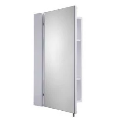 Croydex Finchley Stainless Steel Single Door Mirror Cabinet with FlexiFix - WC940005 4 Croydex Finchley Stainless Steel Single Door Mirror Cabinet with FlexiFix - WC940005 -Victorian Plumbing Shop WC940005 D4 460