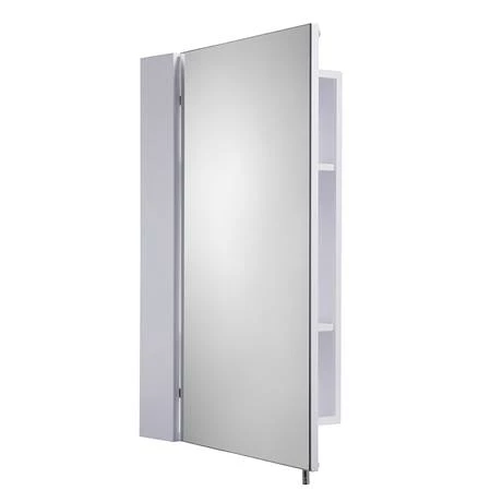 WC940005_D4_460.jpg Croydex Finchley Stainless Steel Single Door Mirror Cabinet with FlexiFix - WC940005 -Victorian Plumbing Shop WC940005 D4 460