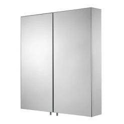Croydex Finchley Stainless Steel Double Door Mirror Cabinet with FlexiFix - WC940205 4 Croydex Finchley Stainless Steel Double Door Mirror Cabinet with FlexiFix - WC940205 -Victorian Plumbing Shop WC940205 D4 460