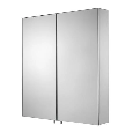 WC940205_D4_460.jpg Croydex Finchley Stainless Steel Double Door Mirror Cabinet with FlexiFix - WC940205 -Victorian Plumbing Shop WC940205 D4 460