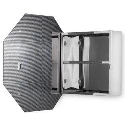 Croydex Favo Octagonal Mirrored Door Cabinet with Bevelled Edging - WC970005 -Victorian Plumbing Shop WC970005 D2 460